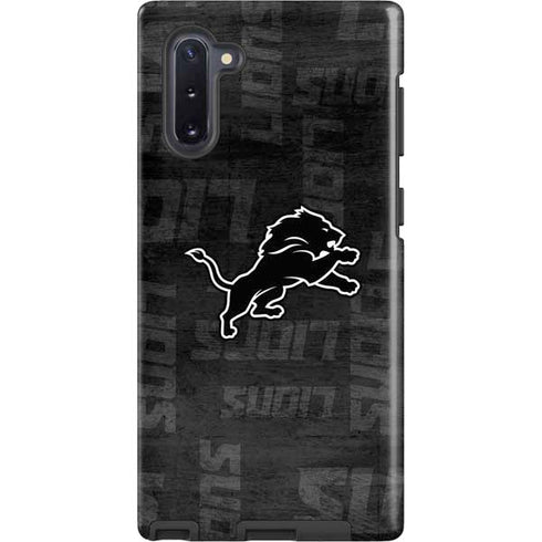 NFL Detroit Lions Black & White Galaxy Note 10 Pro Case