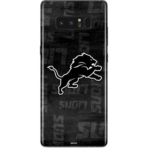 NFL Detroit Lions Black & White Galaxy Note 8 Skin
