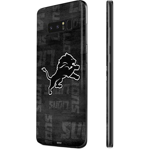 NFL Detroit Lions Black & White Galaxy Note 8 Skin
