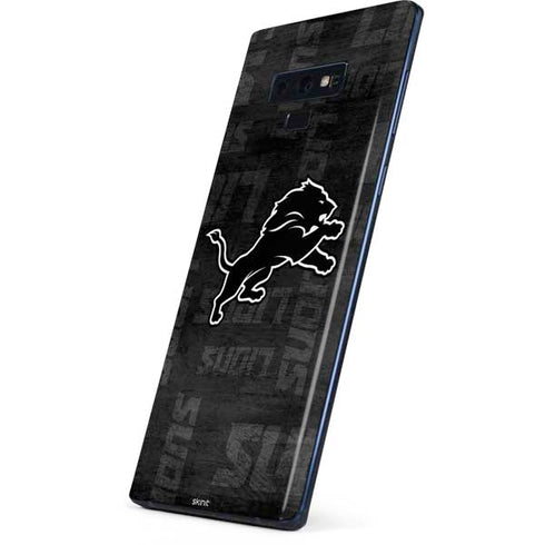NFL Detroit Lions Black & White Galaxy Note 9 Skin