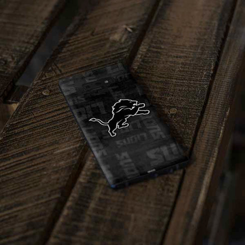 NFL Detroit Lions Black & White Galaxy Note 9 Skin