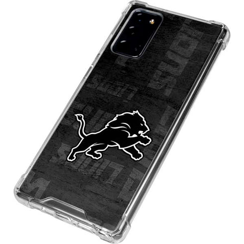NFL Detroit Lions Black & White Galaxy Note20 5G Clear Case
