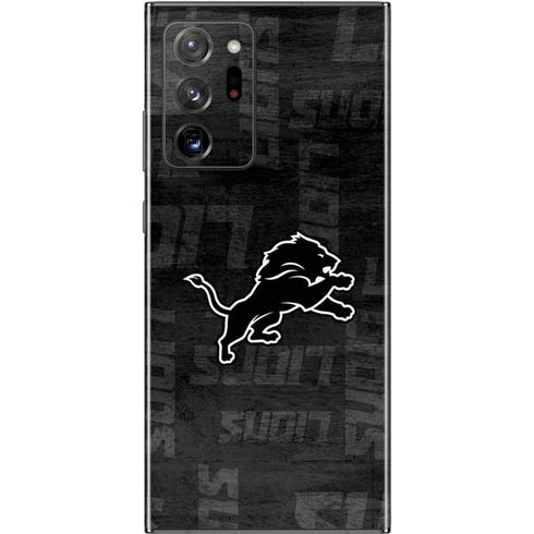 NFL Detroit Lions Black & White Galaxy Note20 Ultra 5G Skin