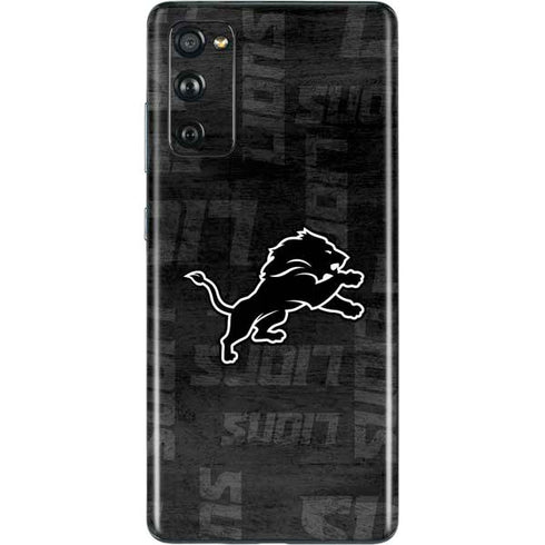 NFL Detroit Lions Black & White Galaxy S20 Fan Edition Skin