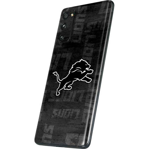 NFL Detroit Lions Black & White Galaxy S20 Fan Edition Skin