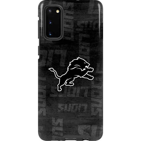 NFL Detroit Lions Black & White Galaxy S20 Pro Case