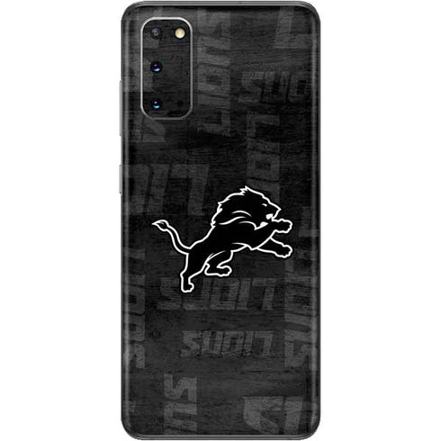 NFL Detroit Lions Black & White Galaxy S20 Skin