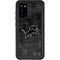 NFL Detroit Lions Black & White Galaxy S20 Waterproof Case