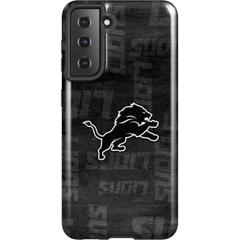 NFL Detroit Lions Black & White Galaxy S21 5G Pro Case