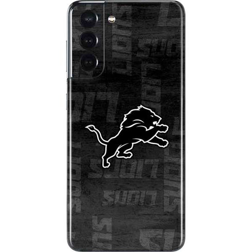 NFL Detroit Lions Black & White Galaxy S21 5G Skin