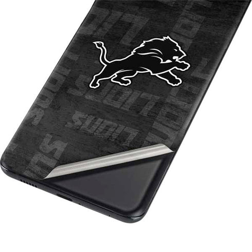 NFL Detroit Lions Black & White Galaxy S21 5G Skin