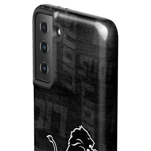 NFL Detroit Lions Black & White Galaxy S21 Plus 5G Pro Case