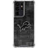 NFL Detroit Lions Black & White Galaxy S21 Ultra 5G Clear Case
