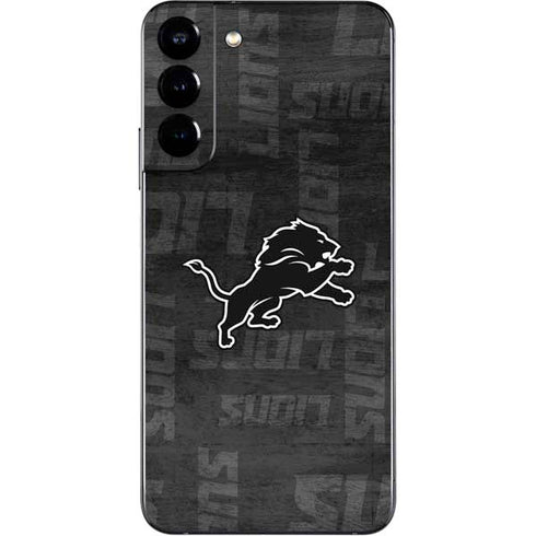 NFL Detroit Lions Black & White Galaxy S22 Plus Skin
