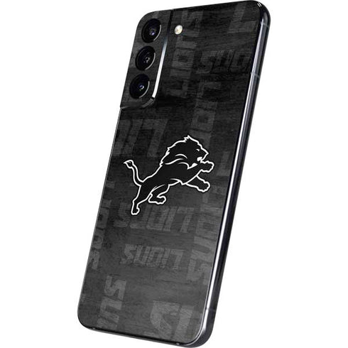 NFL Detroit Lions Black & White Galaxy S22 Plus Skin