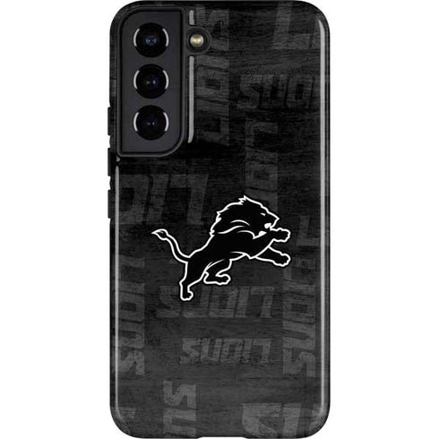 NFL Detroit Lions Black & White Galaxy S22 Pro Case