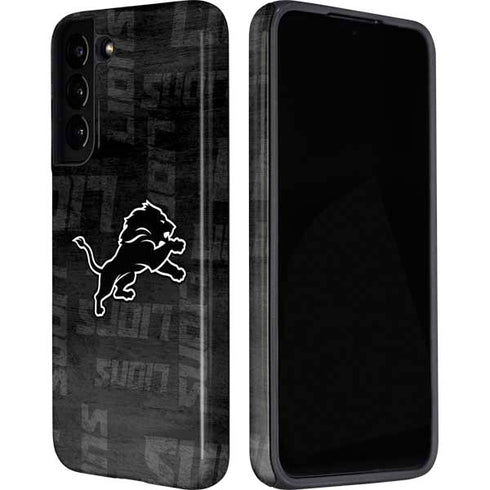 NFL Detroit Lions Black & White Galaxy S22 Pro Case