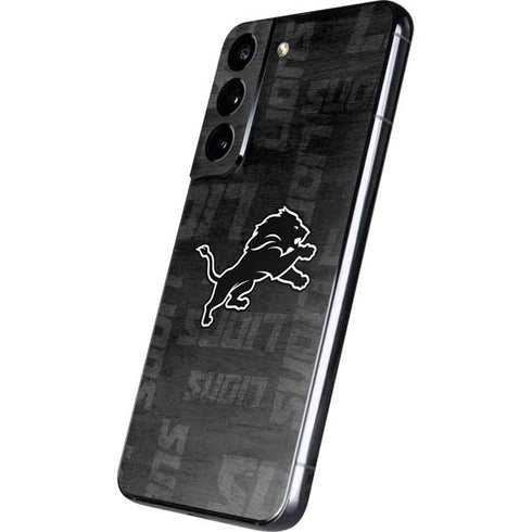 NFL Detroit Lions Black & White Galaxy S22 Skin