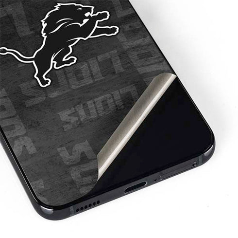 NFL Detroit Lions Black & White Galaxy S22 Skin