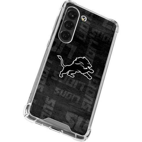 NFL Detroit Lions Black & White Galaxy S23 Clear Case
