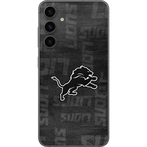 NFL Detroit Lions Black & White Galaxy S23 FE Skin