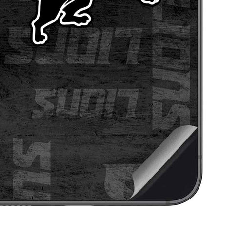 NFL Detroit Lions Black & White Galaxy S23 FE Skin