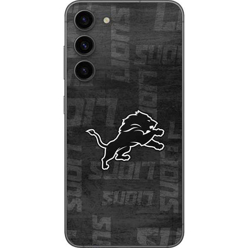NFL Detroit Lions Black & White Galaxy S23 Plus Skin