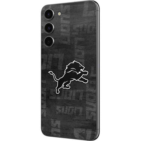 NFL Detroit Lions Black & White Galaxy S23 Plus Skin