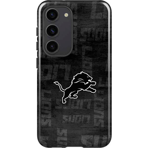 NFL Detroit Lions Black & White Galaxy S23 Pro Case