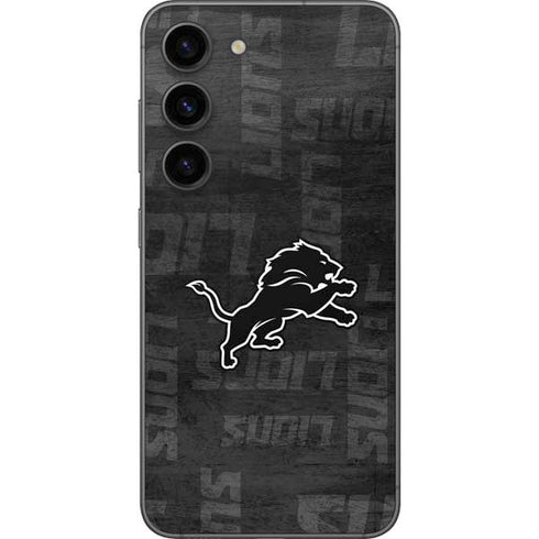 NFL Detroit Lions Black & White Galaxy S23 Skin