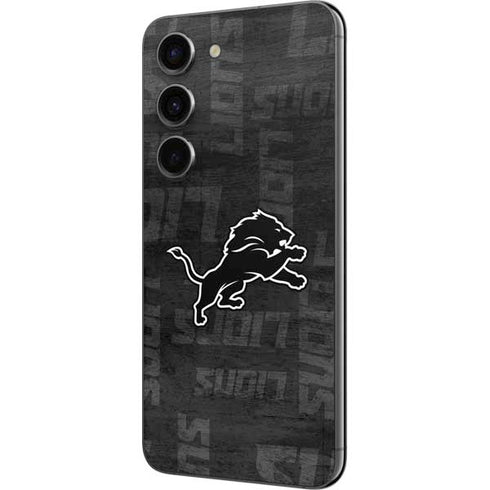 NFL Detroit Lions Black & White Galaxy S23 Skin
