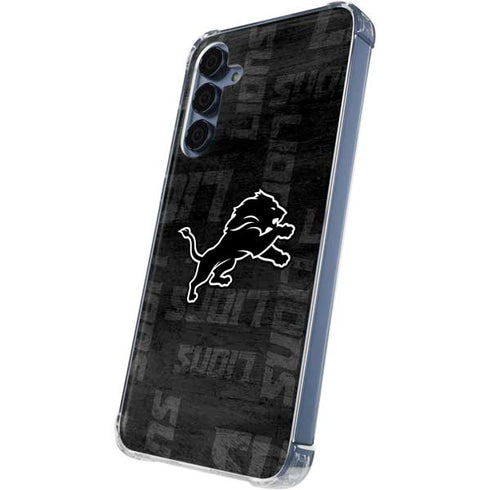 NFL Detroit Lions Black & White Galaxy S24 Clear Case