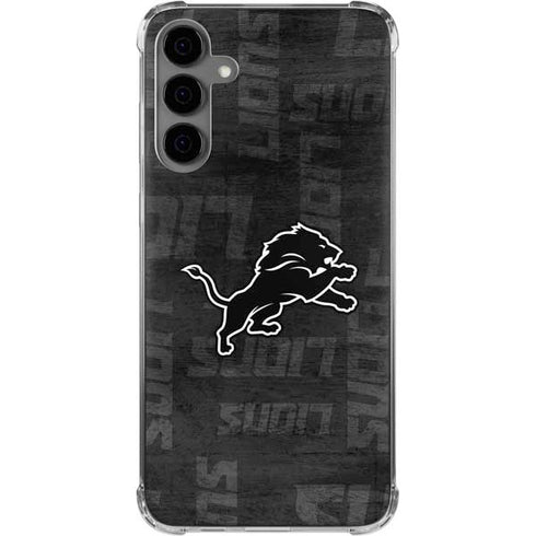 NFL Detroit Lions Black & White Galaxy S24 Plus Clear Case