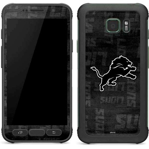 NFL Detroit Lions Black & White Galaxy S7 Active Skin