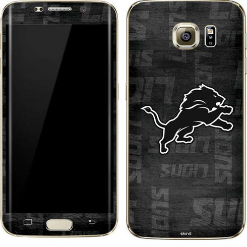 NFL Detroit Lions Black & White Galaxy S7 Edge Skin