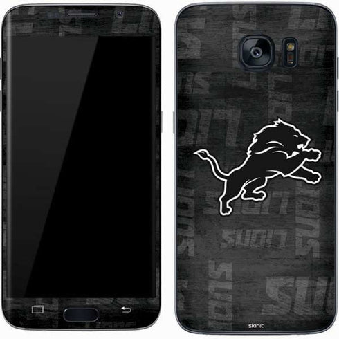 NFL Detroit Lions Black & White Galaxy S7 Skin