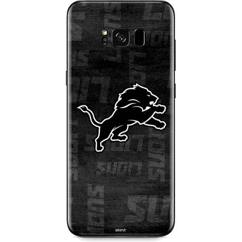 NFL Detroit Lions Black & White Galaxy S8 Plus Skin
