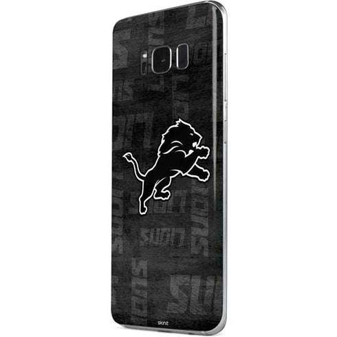 NFL Detroit Lions Black & White Galaxy S8 Skin