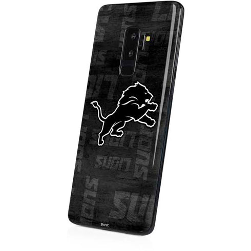 NFL Detroit Lions Black & White Galaxy S9 Plus Skin