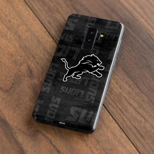 NFL Detroit Lions Black & White Galaxy S9 Plus Skin