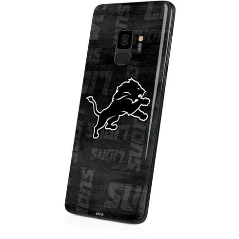 NFL Detroit Lions Black & White Galaxy S9 Skin