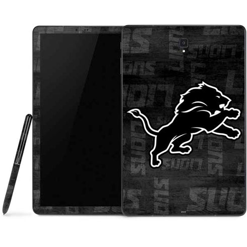 NFL Detroit Lions Black & White Samsung Galaxy Tab Skin