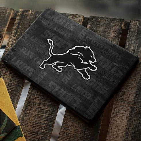 NFL Detroit Lions Black & White Google Pixelbook Go Skin