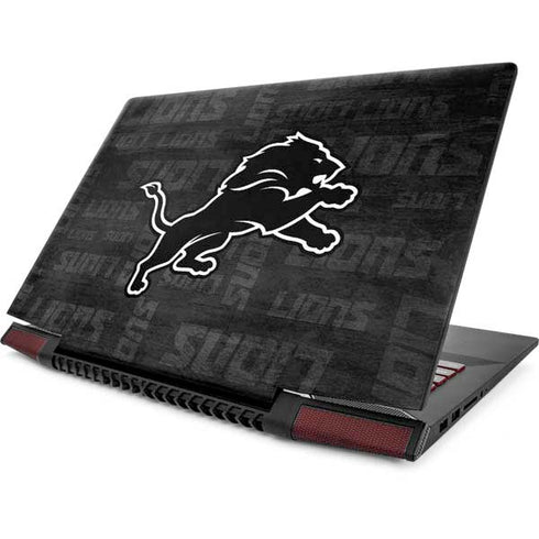 NFL Detroit Lions Black & White Lenovo IdeaPad Skin