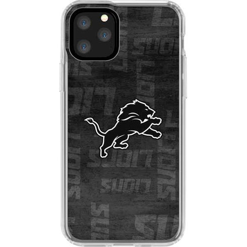 NFL Detroit Lions Black & White iPhone 11 Pro Clear Case