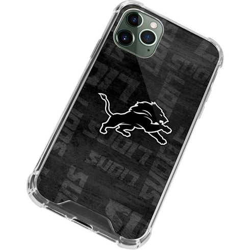 NFL Detroit Lions Black & White iPhone 11 Pro Max Clear Case