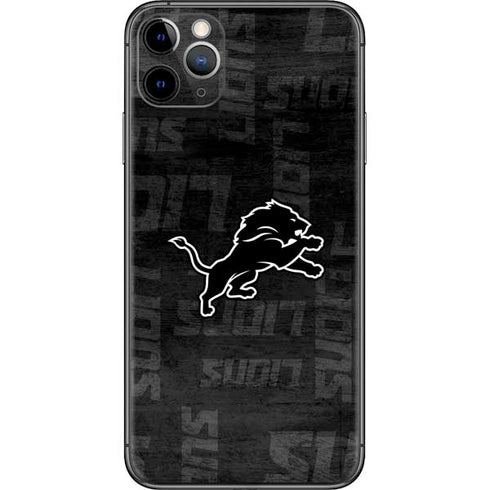 NFL Detroit Lions Black & White iPhone 11 Pro Max Skin