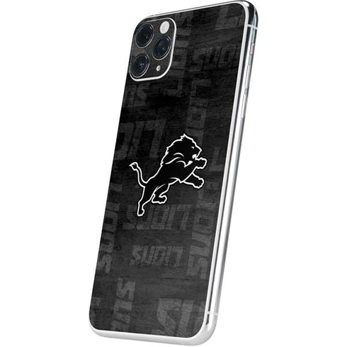 NFL Detroit Lions Black & White iPhone 11 Pro Max Skin