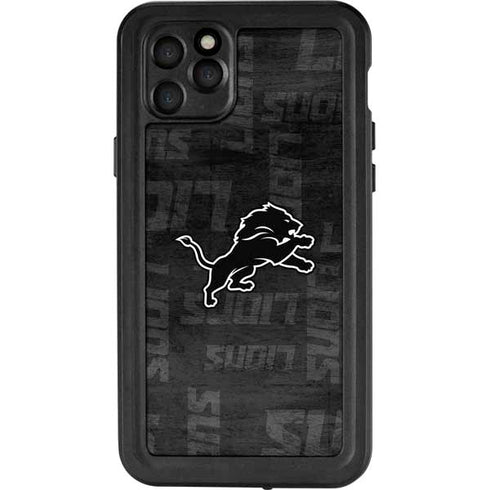 NFL Detroit Lions Black & White iPhone 11 Pro Max Waterproof Case