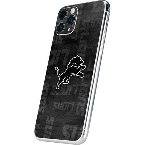 NFL Detroit Lions Black & White iPhone 11 Pro Skin